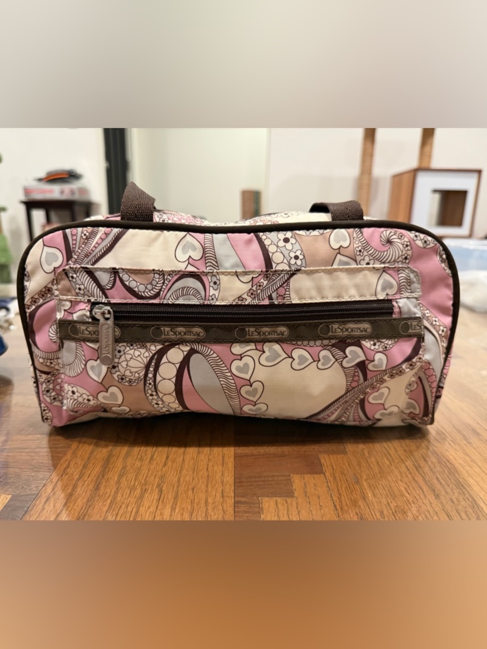 Lesportsac Pink and Cream Shoulder Bag